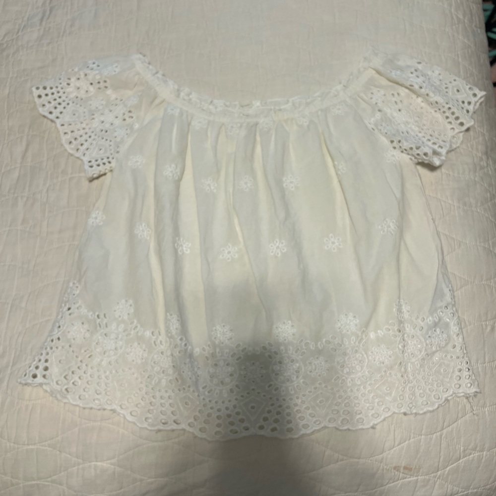 Hollister off the shoulder white top